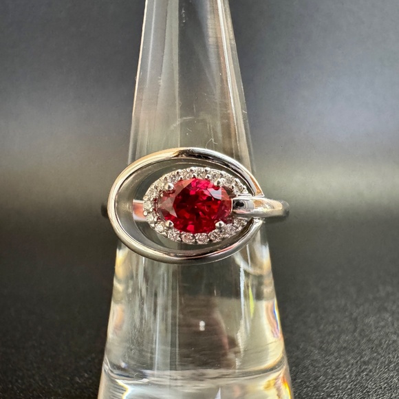 GIA Cert. NO-HEAT or TREATMENTS, Nautral Ruby & Diamond Ring, 14k, sz 6, RARE! - Picture 10 of 17